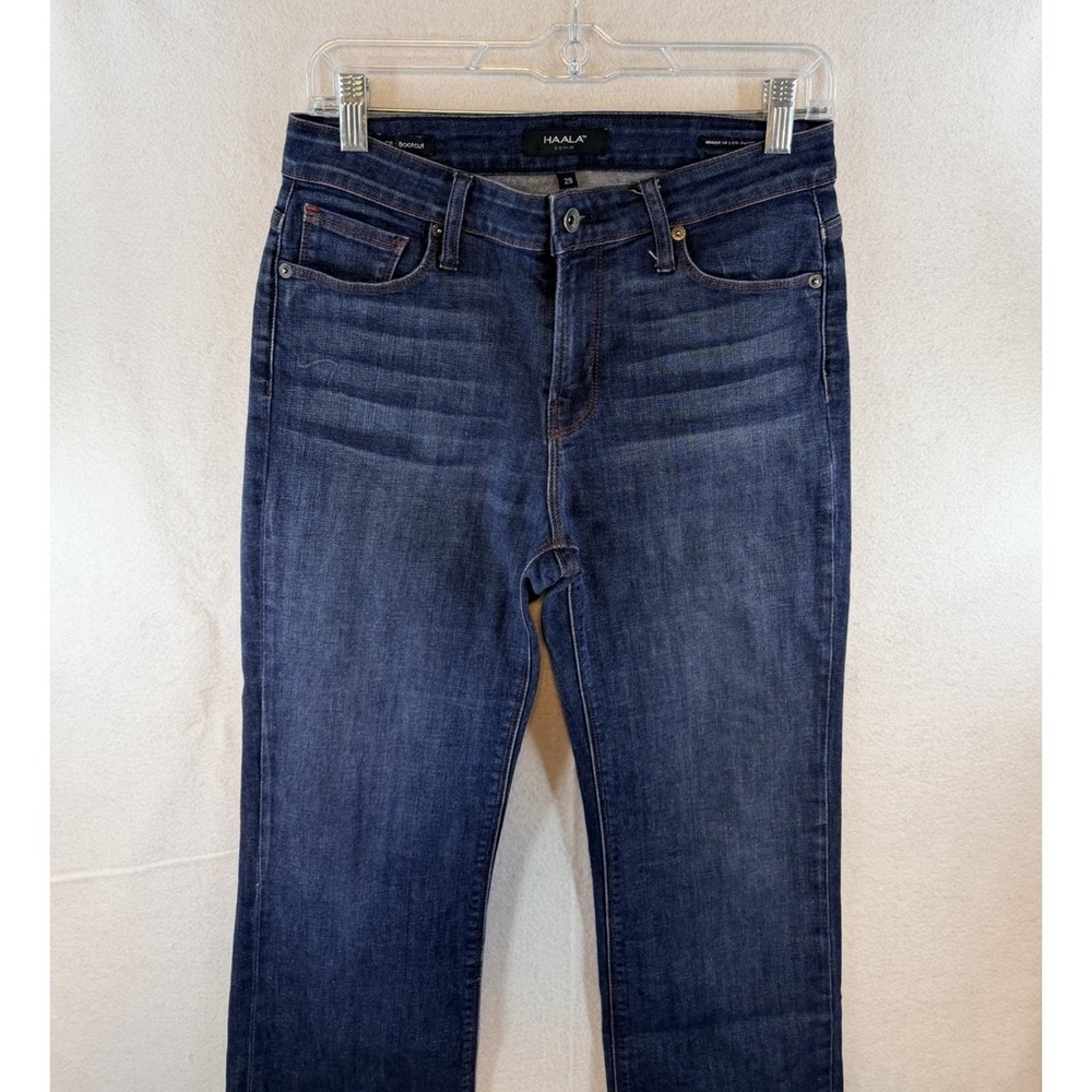 HAALA DENIM Jeans Venice Bootcut Deep Ocean Stretch Rose Stitch 29x32 Riding